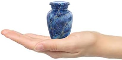 Marble Finish Mini Cremation Urn for Human or Pet Ashes