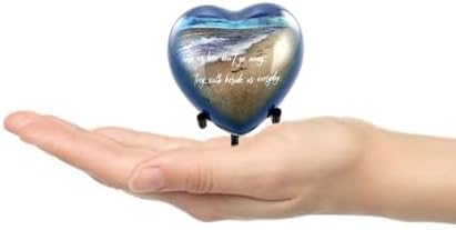 Heart-Shaped Footprints Urn for Ashes - Miniature Beach Keepsake