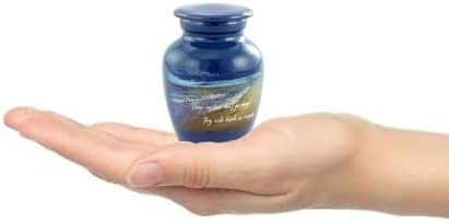 Footprints Keepsake Urn For Ashes - Miniature Handcrafted Urn With Premium Box And Velvet Bag