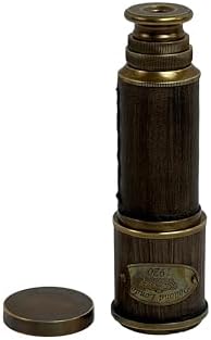RS INTERNATIONAL 42 cm Antique Brass Folding Telescope Nautical Spyglass for Travel Dcor