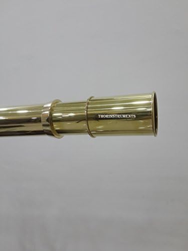 Thor Brass Harbormaster Nautical Telescope with Brown Tripod
