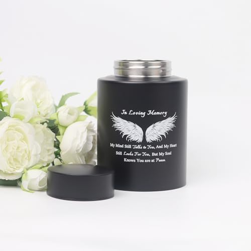 6 Inches Small Urn for Ashes with Angle Wing