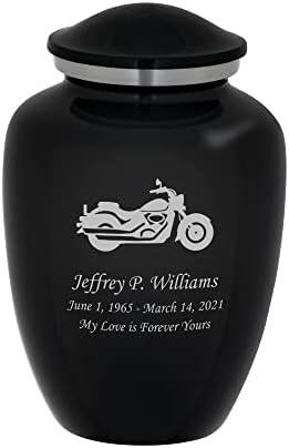 Homage Large Custom Engraved Motorcycle Cremation Urn - Graphite Grey