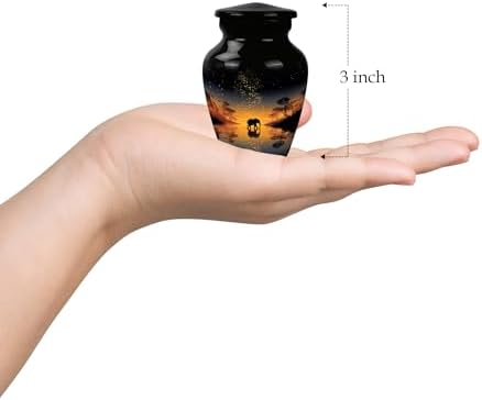 Mini Cremation Urns for Ashes Set of 2