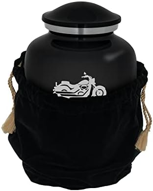 Homage Large Custom Engraved Motorcycle Cremation Urn - Graphite Grey
