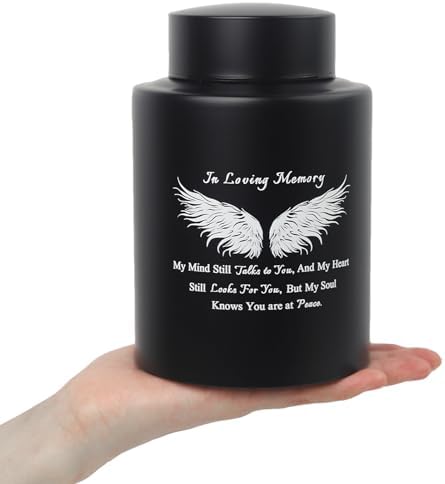 6 Inches Small Urn for Ashes with Angle Wing