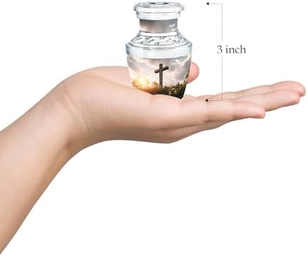Christ Cross Urn - Durable Aluminum 3 Inch Cremation Urn - 4 Pack