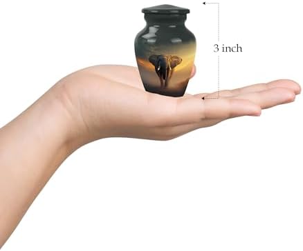 Elephant 3-Inch Cremation Urn for Ashes - Small Keepsake Urn for Men and Women