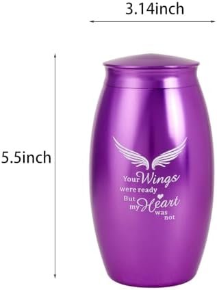 Purple Angel Decorative Urn for Human Ashes