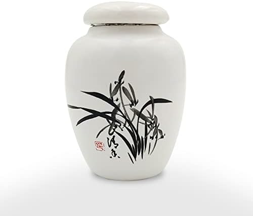 Miniature Ceramic Pet Urn for Cremation Ashes Keepsake Holder