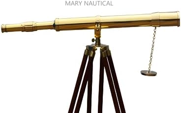 Brass Navy Griffith Adjustable Tripod Decorative Telescope Stand