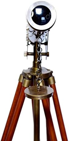 Vintage Brass Telescope Floor Standing Nautical Decor