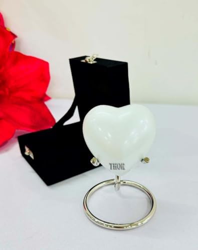 White Heart Shaped Keepsake Urn for Human Ashes