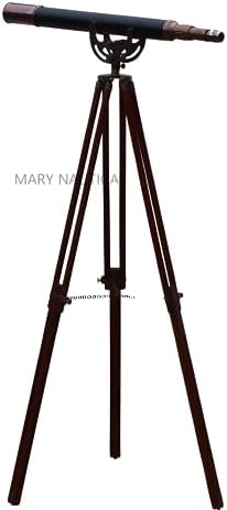 Floor Standing Antique Bronze Anchormaster Galileo Nautical Telescope 51 Inch