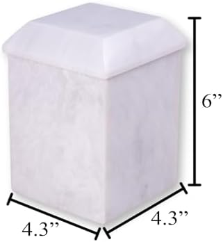 Bey-Berk Deering Moments Personalized White Marble Urn for Human or Pet Ashes