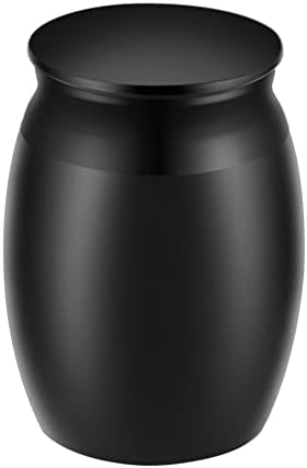Super Small Urn for Human Ashes 16 Inch Black Cremation Urn