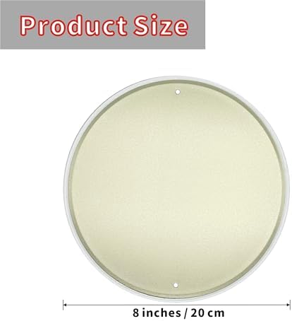 Vintage Round Tin Coffee Time Sign Retro Metal Wall Decor 8x8 Inch