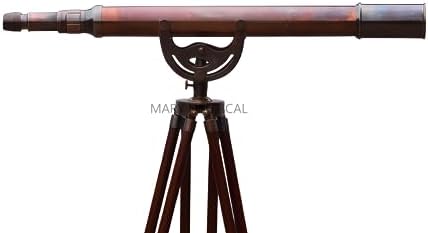 Floor Standing Antique Bronze Anchormaster Galileo Nautical Telescope 50