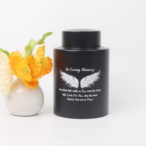 6 Inches Small Urn for Ashes with Angle Wing