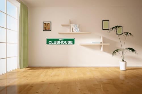 The Clubhouse Sign Metal Wall Art 16 X 4 Inch