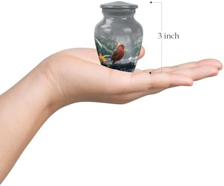 MUKTIVE Cardinal Urns for Human Ashes Mini Set of 2 Gray Decorative Classic