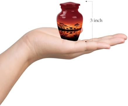 Mini Ash Urns Set of 4 - 3 Inch Decorative Cremation Urns