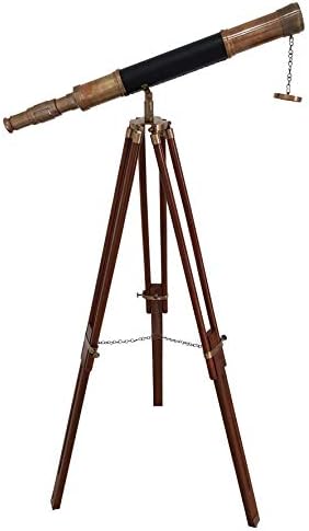 Vintage Sailor Boat Telescope Wooden Stand