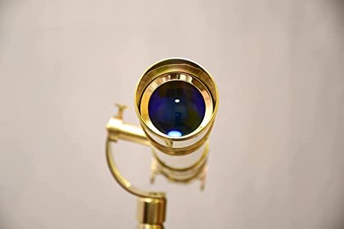 Nautical Marine Navy Telescope with Brass and Wood Stand