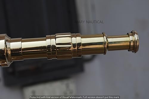 Vintage Brass Telescope with DF Lens and Adjustable Tripod for Kids and Beginners