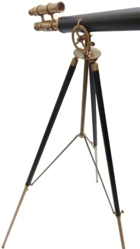 Vintage Marine Brass Telescope with Adjustable Tripod Stand