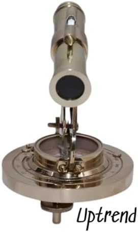 5 Inch Brass Alidade Telescope with Base Compass