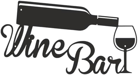 Wine Bar Metal Sign - 12 Inch Decorative Plaque