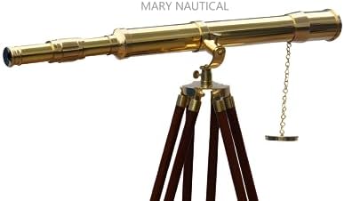 Brass Navy Griffith Adjustable Tripod Decorative Telescope Stand