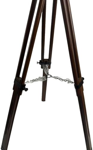 14 Inch Antique Brass Telescope with Wooden Tripod Stand