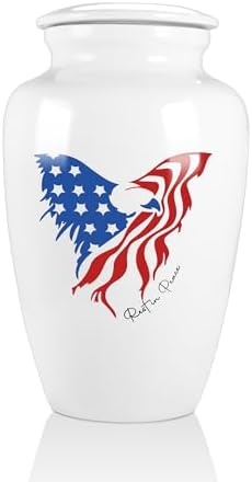 SOITIS White Urns with National Flag for Human Ashes