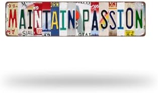 Vintage Wall Art Decor Metal Road Sign 16 X 4 Inch