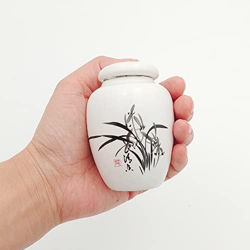 Miniature Ceramic Pet Urn for Cremation Ashes Keepsake Holder