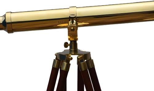 Brass Navy Griffith Adjustable Tripod Decorative Telescope Stand