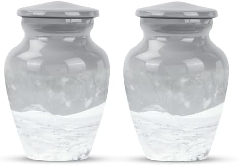KARYLIZ Mountain Winter Small Urns for Ashes 2pcs