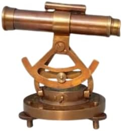 Vintage Compass Survey Instrument Brass Theodolite Alidade Transit Telescope