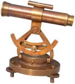 Vintage Compass Survey Instrument Brass Theodolite Alidade Transit Telescope
