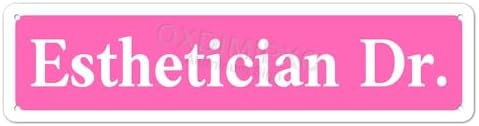 Metal Sign Esthetician DR Funny Pink Road Plaque Wall Art Decor