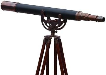 Floor Standing Antique Bronze Anchormaster Galileo Nautical Telescope 51 Inch