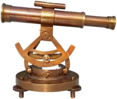 Vintage Compass Survey Instrument Brass Theodolite Alidade Transit Telescope