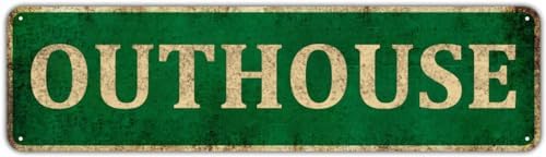 KIOZIY Outhouse Metal Plaque Retro Wall Decor