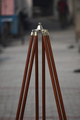 Brass Antique Telescope with Wooden Tripod Stand 18 Inch