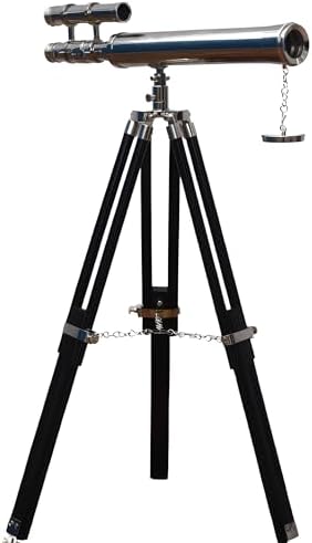 Nautical Brass Griffith Astro Telescope with Wooden Tripod