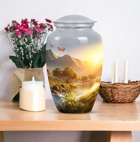 10 Inch Decorative Urn for Human Ashes Elegant Memorial Cremation Urn