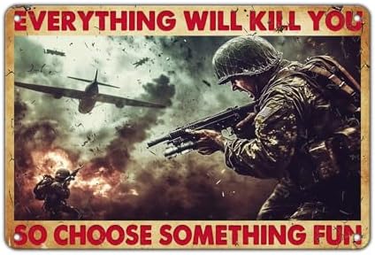 Funny Vintage Metal Tin Sign 12x8 Inch Wall Decor