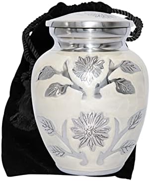 Pet Or Human Medium Size Cremation Urn with Personalization and Velvet Bag